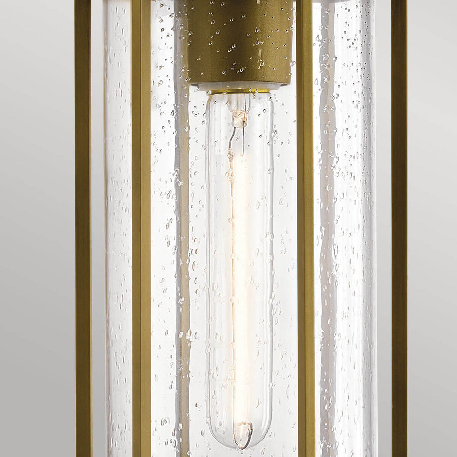 Suspension extérieure Camillo bois et laiton, verre