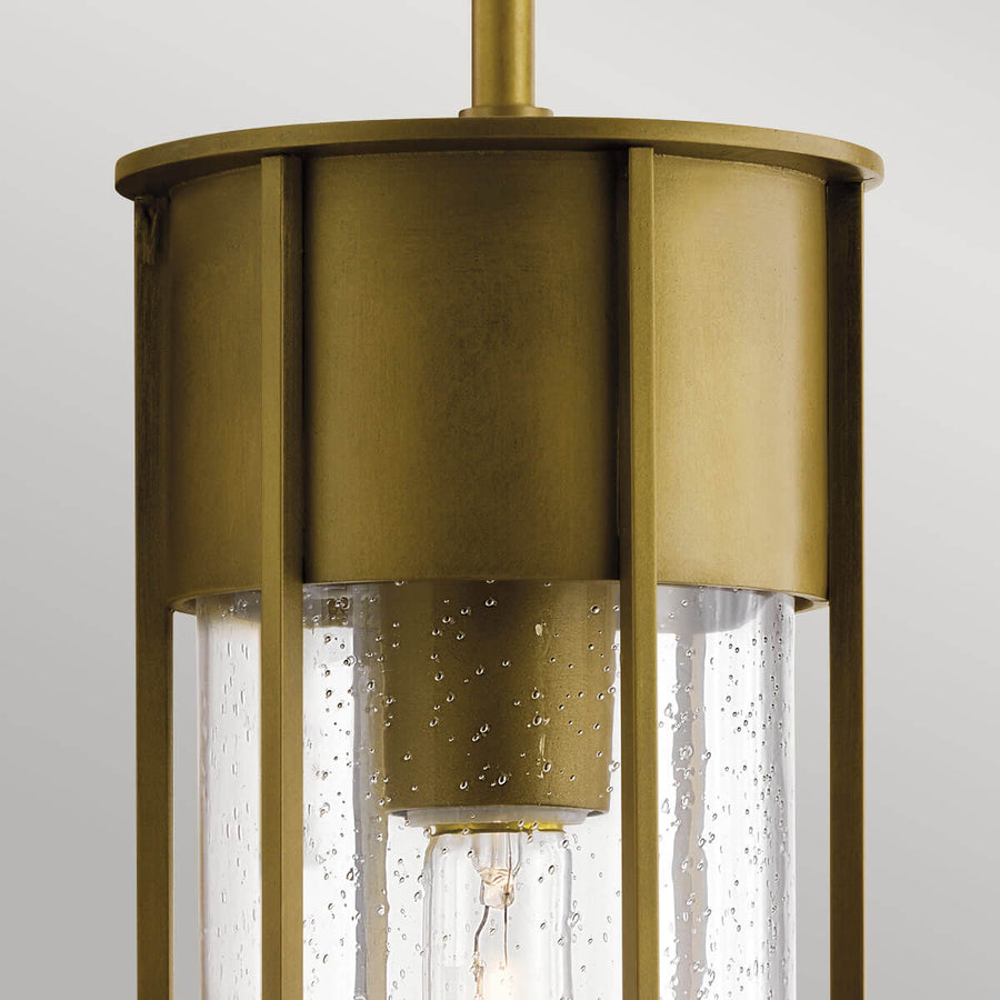 Suspension extérieure Camillo bois et laiton, verre