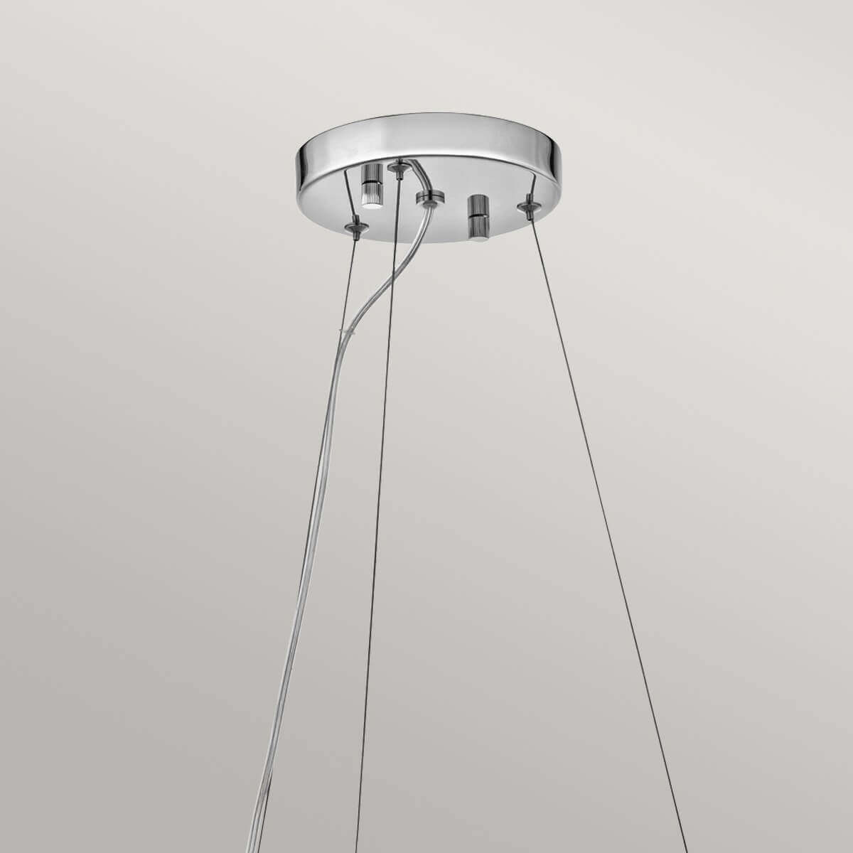 Suspension Crystal Skye 6 lumières chromée, cristal