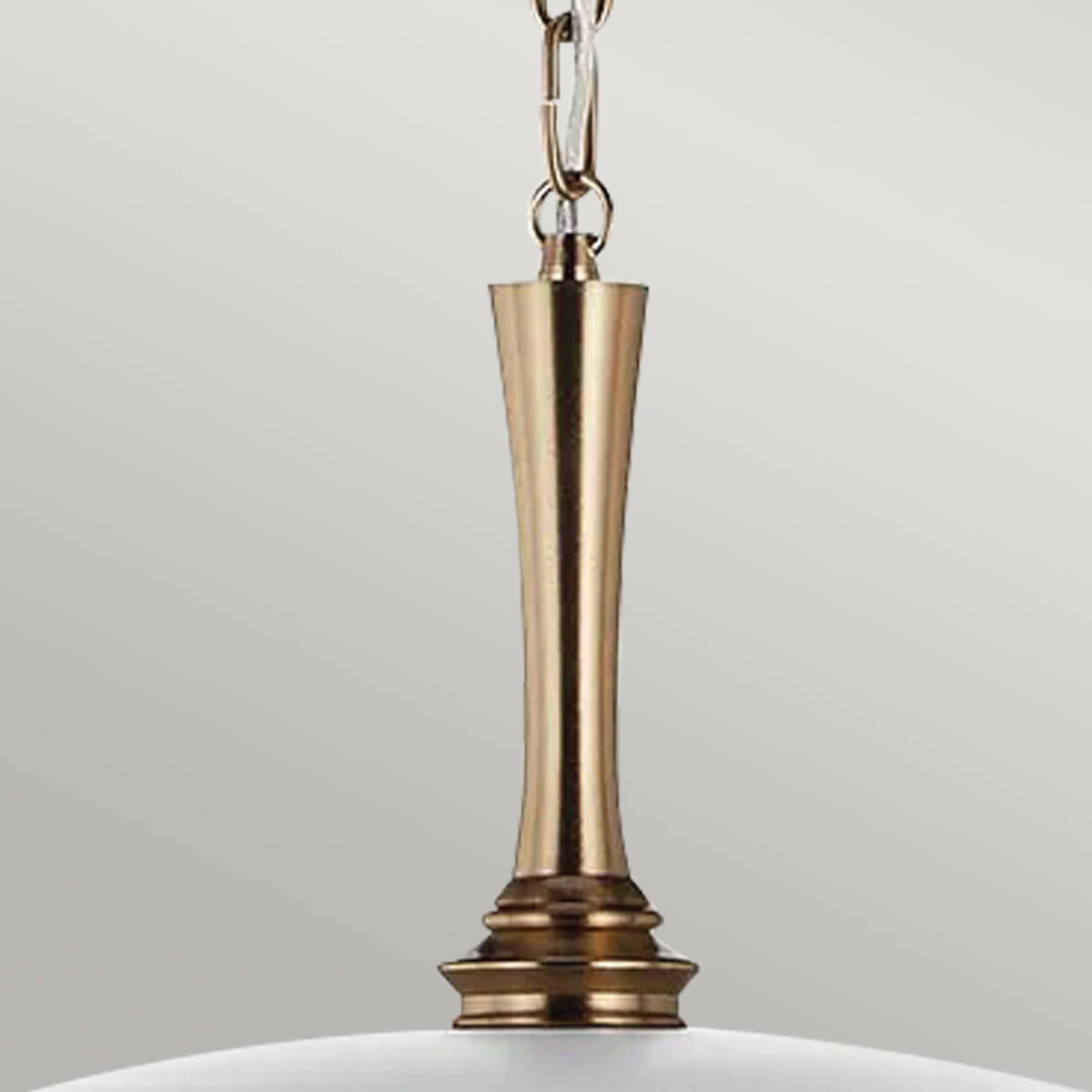 Suspension Delarosa blanche et bronze, verre