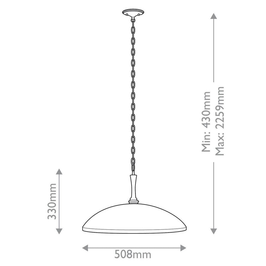 Suspension Delarosa blanche et bronze, verre