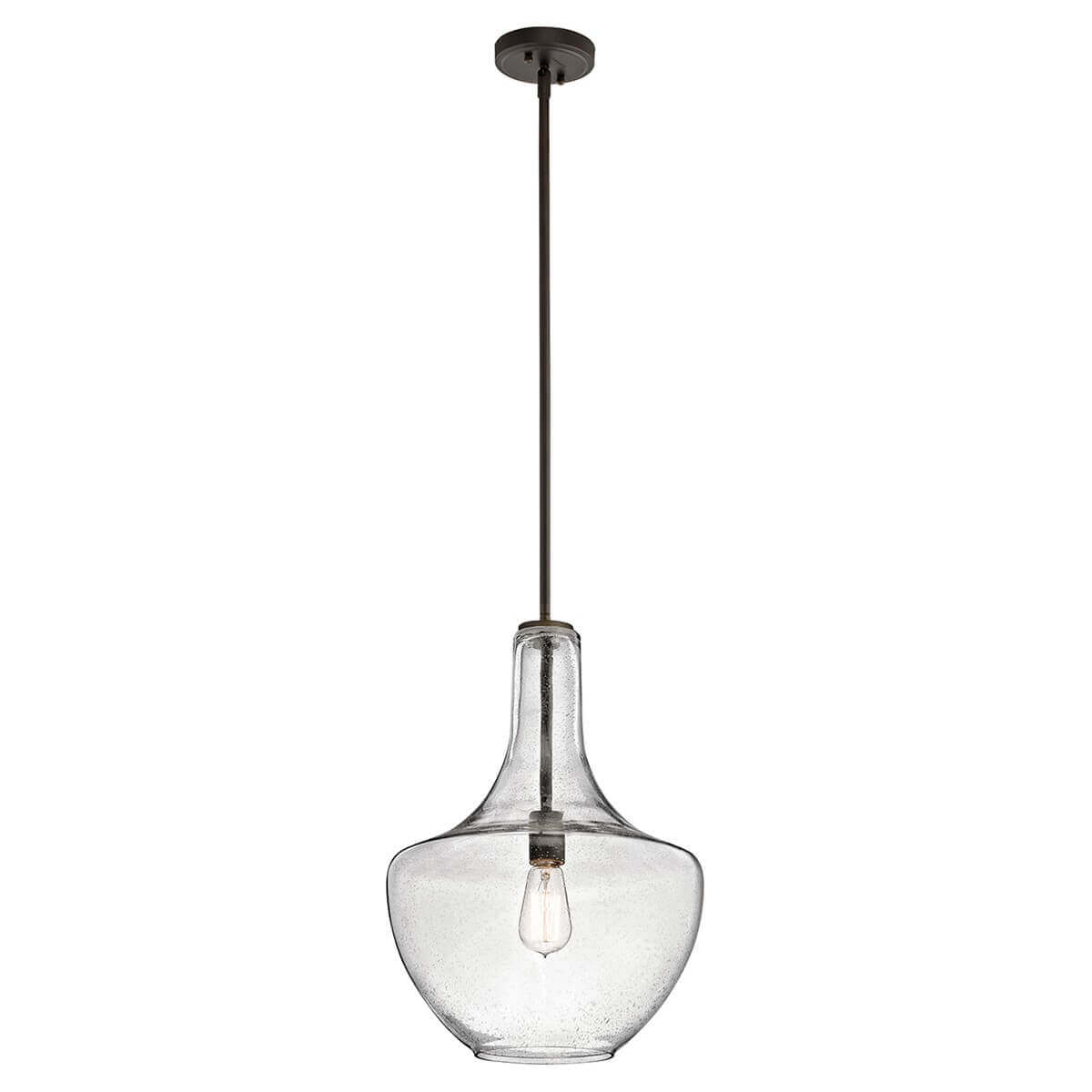 Suspension Everly bronze, verre, H 50,8 cm