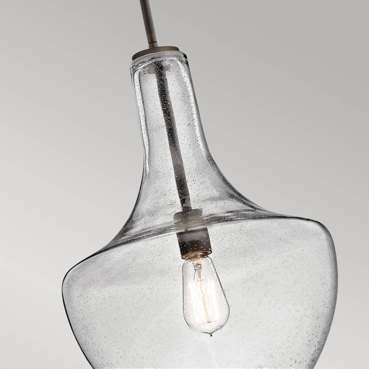 Suspension Everly bronze, verre, H 50,8 cm
