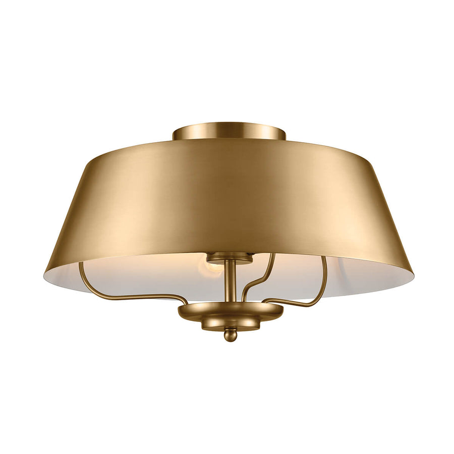 Suspension Luella 3 lumières bois et laiton, verre