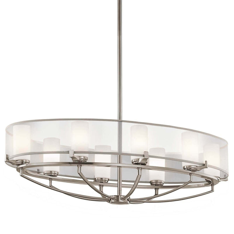 Lustre Saldana 8 lumières, verre
