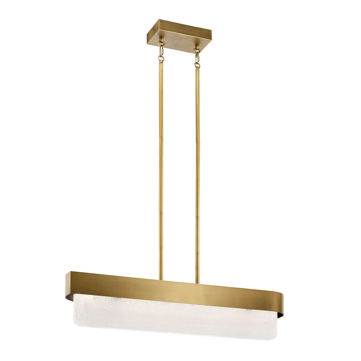 Suspension Serene bois et laiton, verre