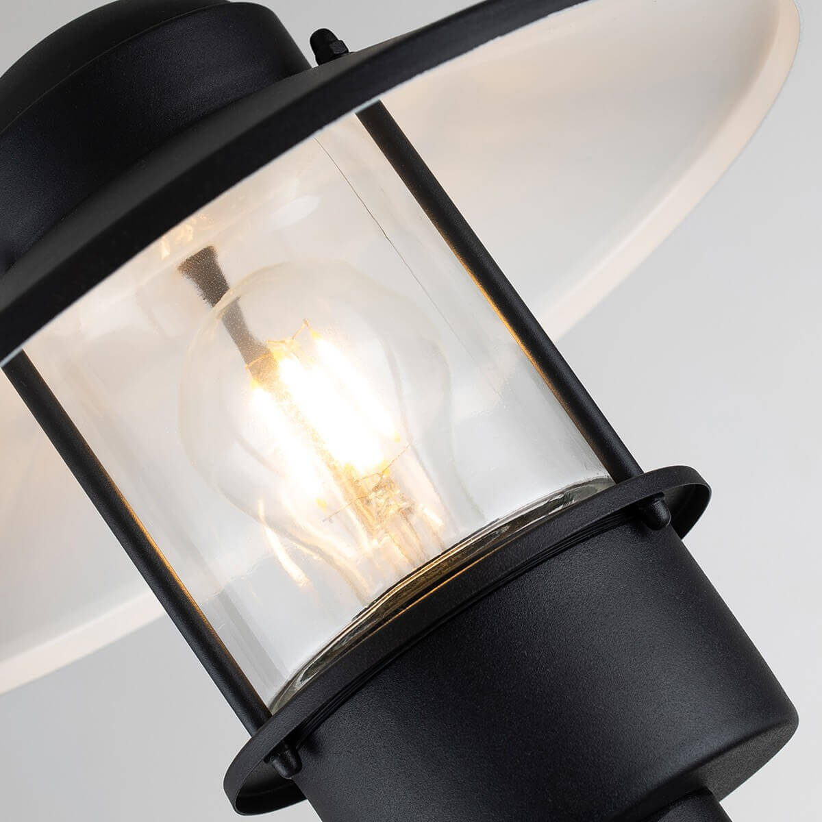 Lampadaire extérieur noir, H 101,8 cm