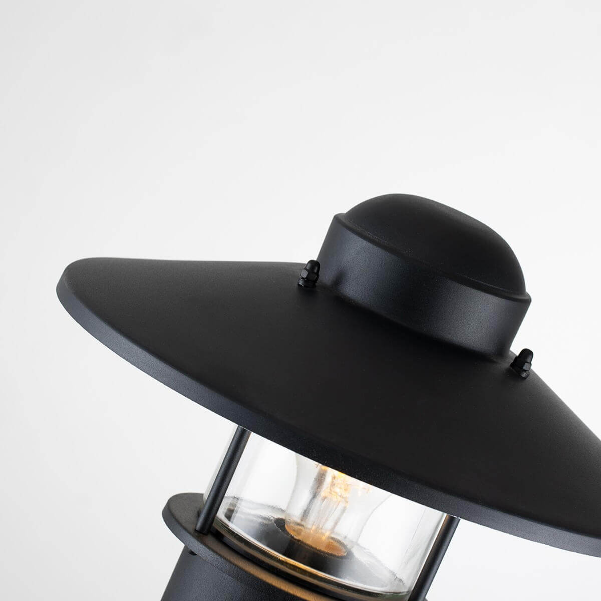 Lampadaire extérieur noir, H 101,8 cm