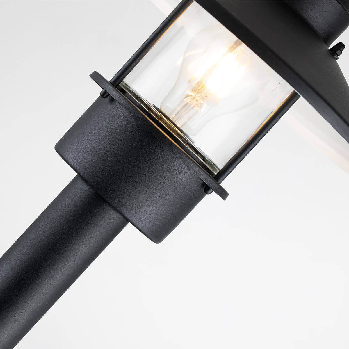 Lampadaire extérieur noir, H 101,8 cm