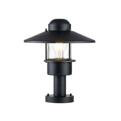 Lampadaire extérieur noir, H 31,8 cm