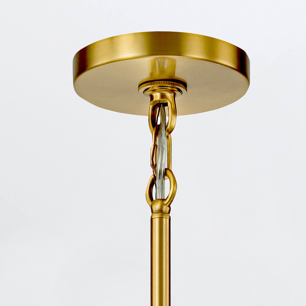 Lustre Marvele 6 lumières laiton vieilli et opale, verre