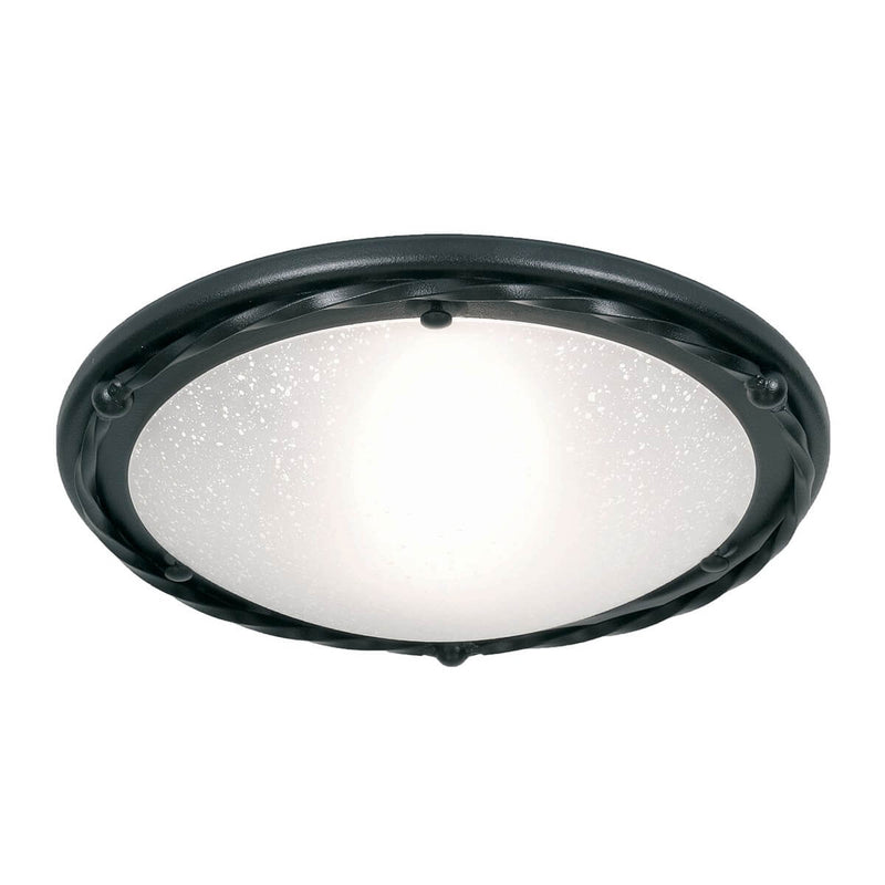 Plafonnier Pembroke noir, verre