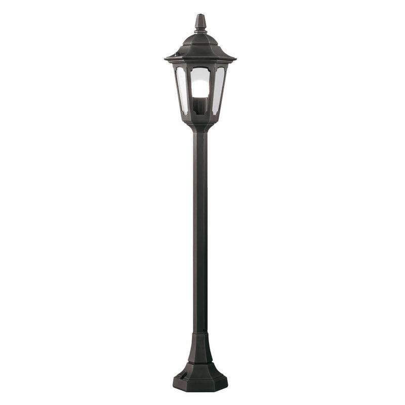 Lampadaire extérieur Parish noir, verre, H 95 cm