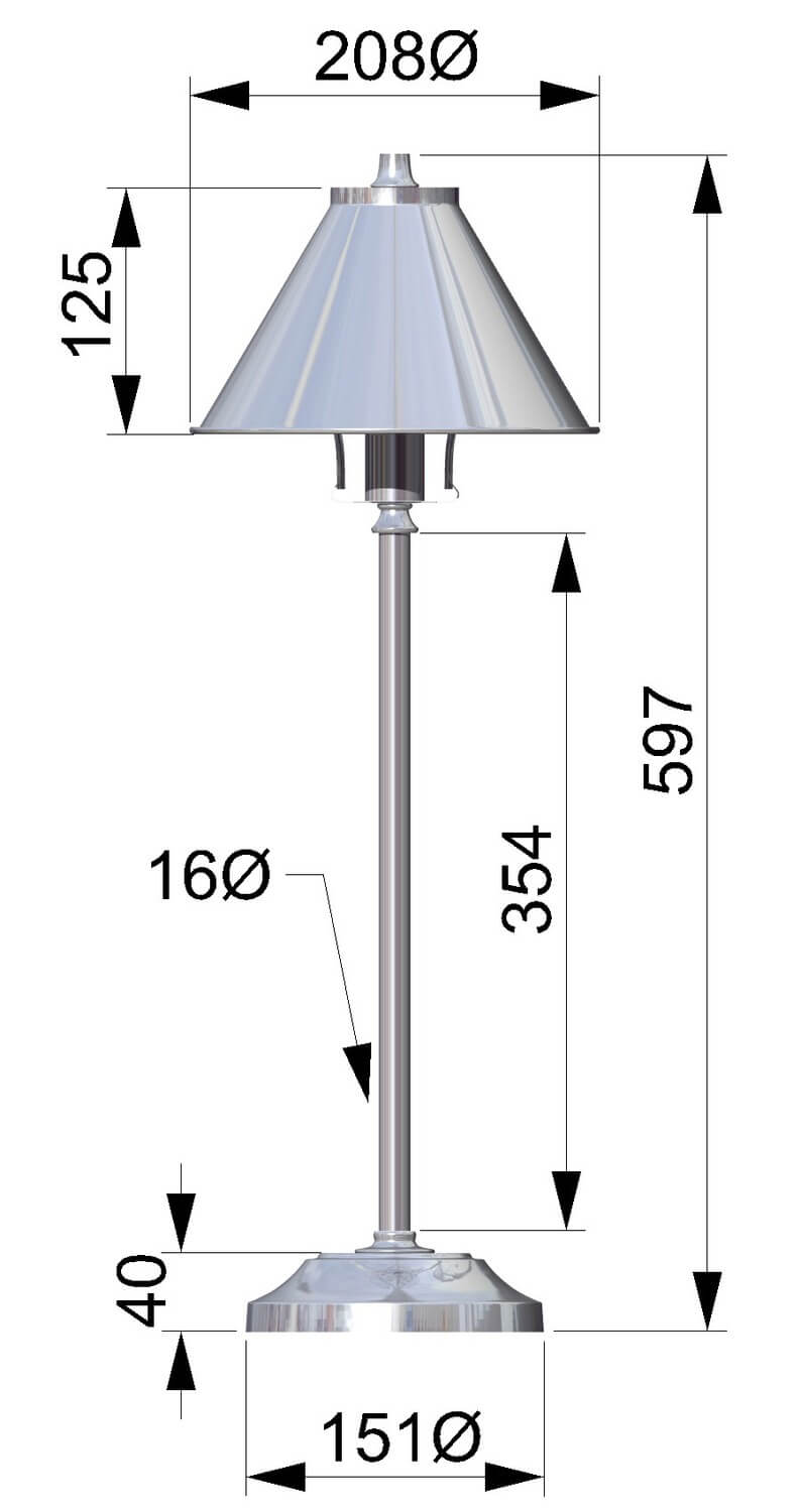 Lampe à poser Provence laiton vieilli, H 59 cm