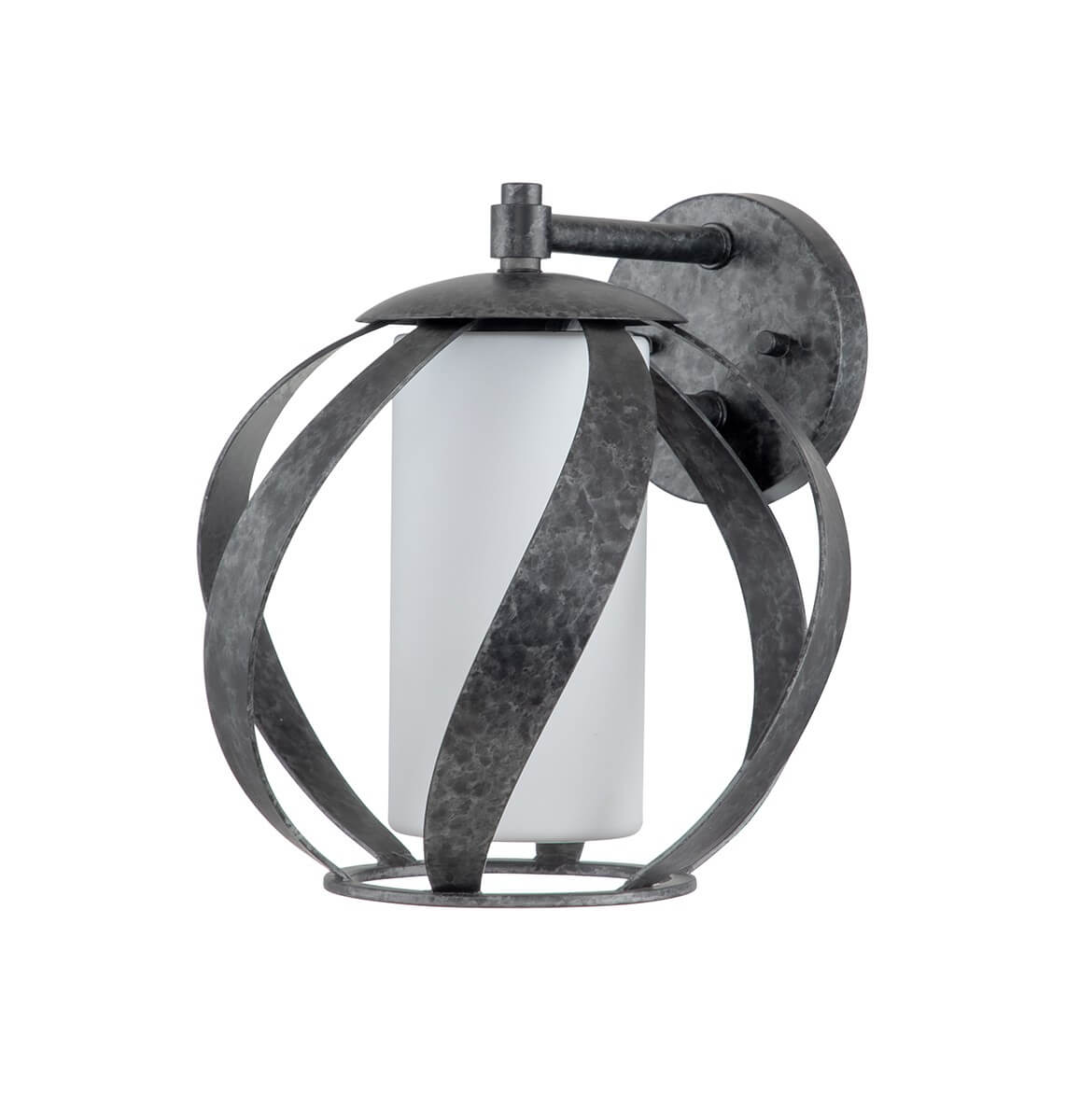 Second angle du luminaire, verre opale blanc sans éclairage allumé