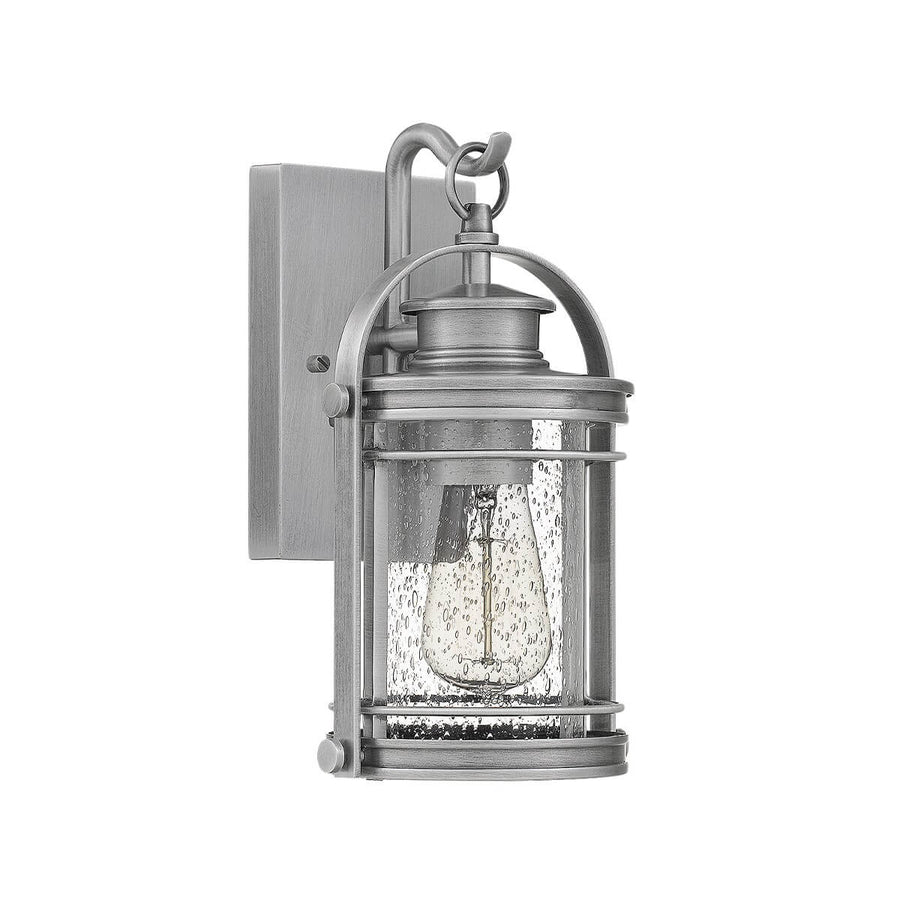 Applique extérieure Booker aluminium et transparente, verre, H 28,9 cm