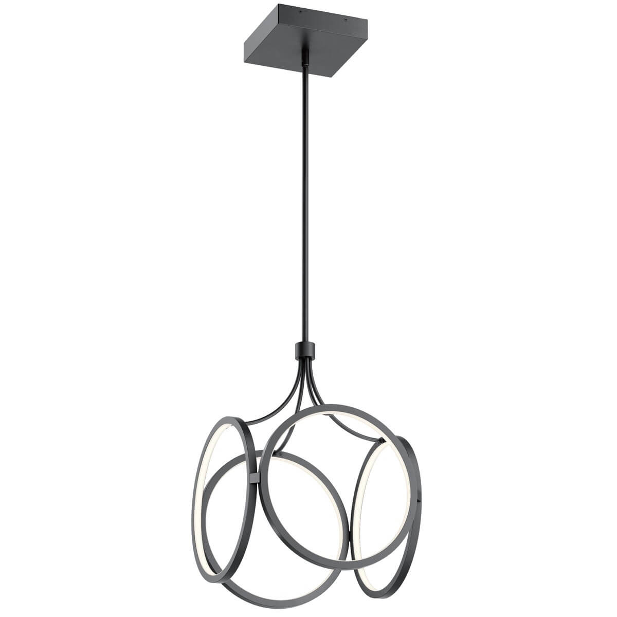 Suspension Ciri noire mat, verre