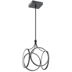 Suspension Ciri noire mat, verre