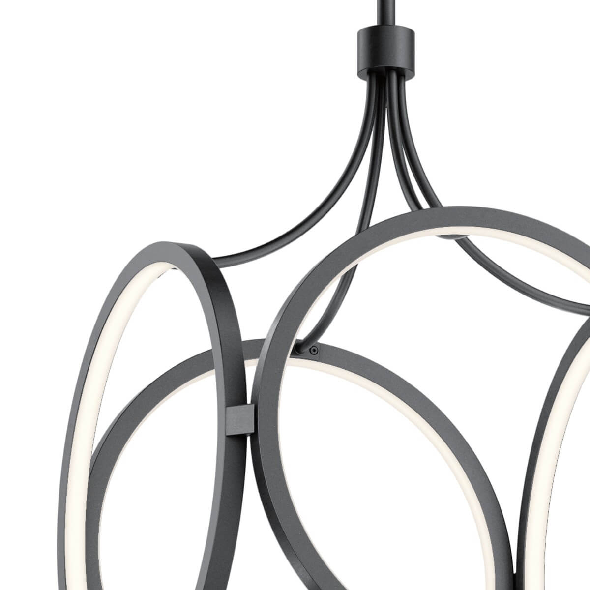 Suspension Ciri noire mat, verre