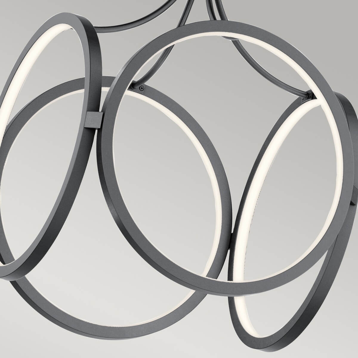 Suspension Ciri noire mat, verre
