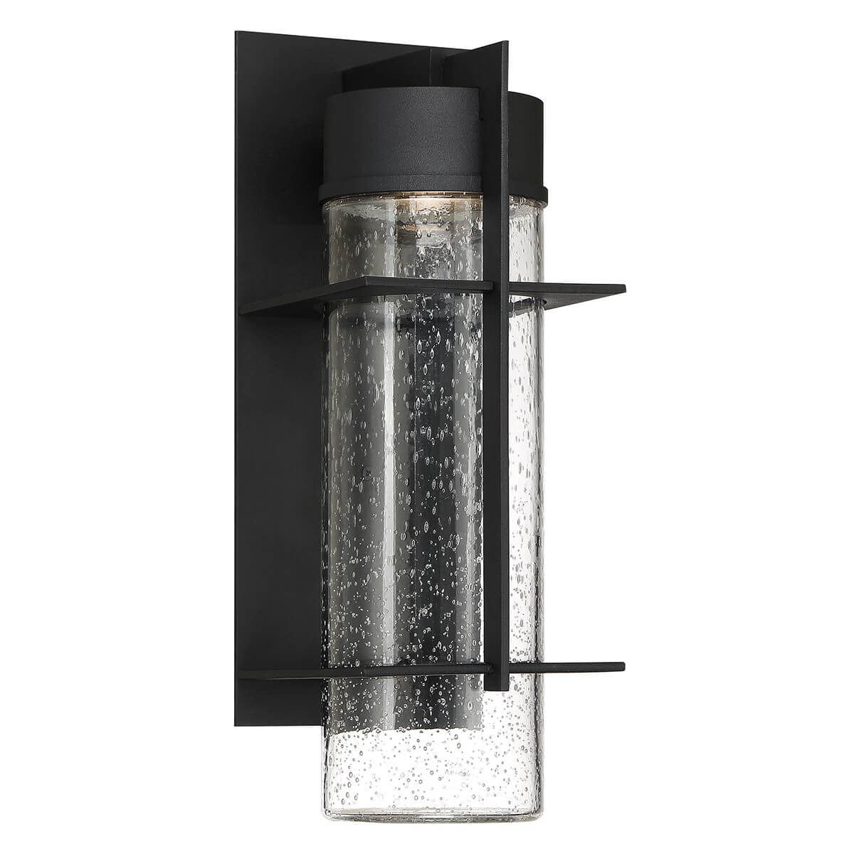 Applique extérieure Eames noire et transparente, verre, H 41 cm