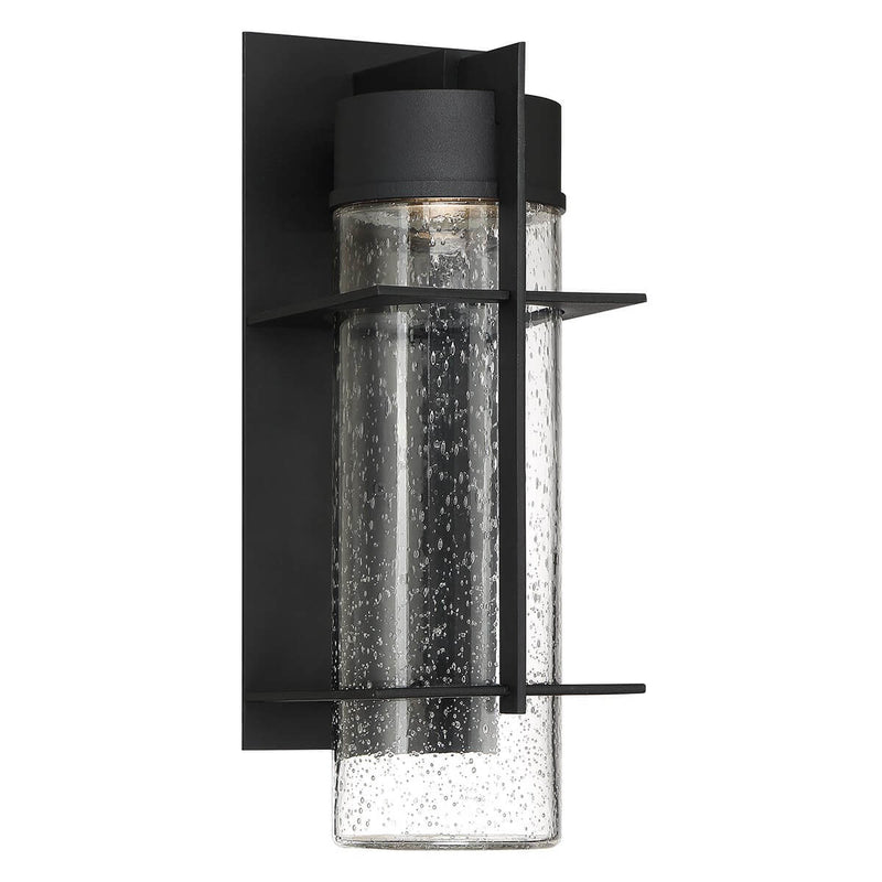 Applique extérieure Eames noire et transparente, verre, H 41 cm