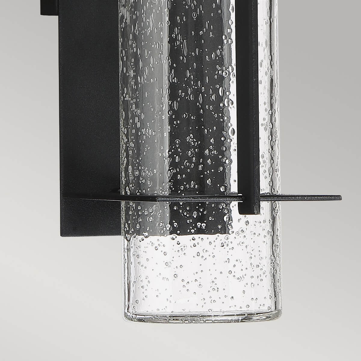 Applique extérieure Eames noire et transparente, verre, H 36,6 cm