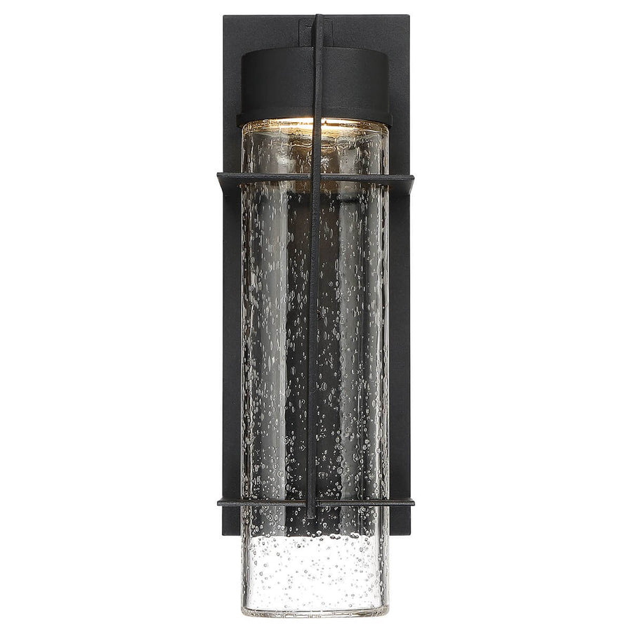 Applique extérieure Eames noire et transparente, verre, H 36,6 cm