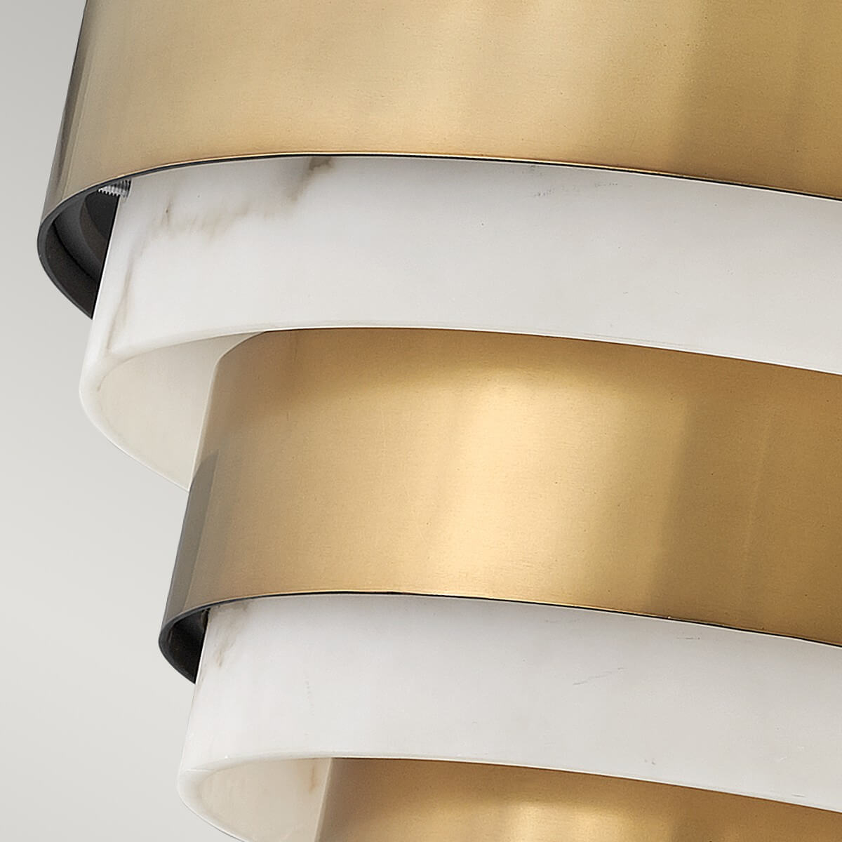 Plafonnier Echelon 3 lumières laiton, albâtre