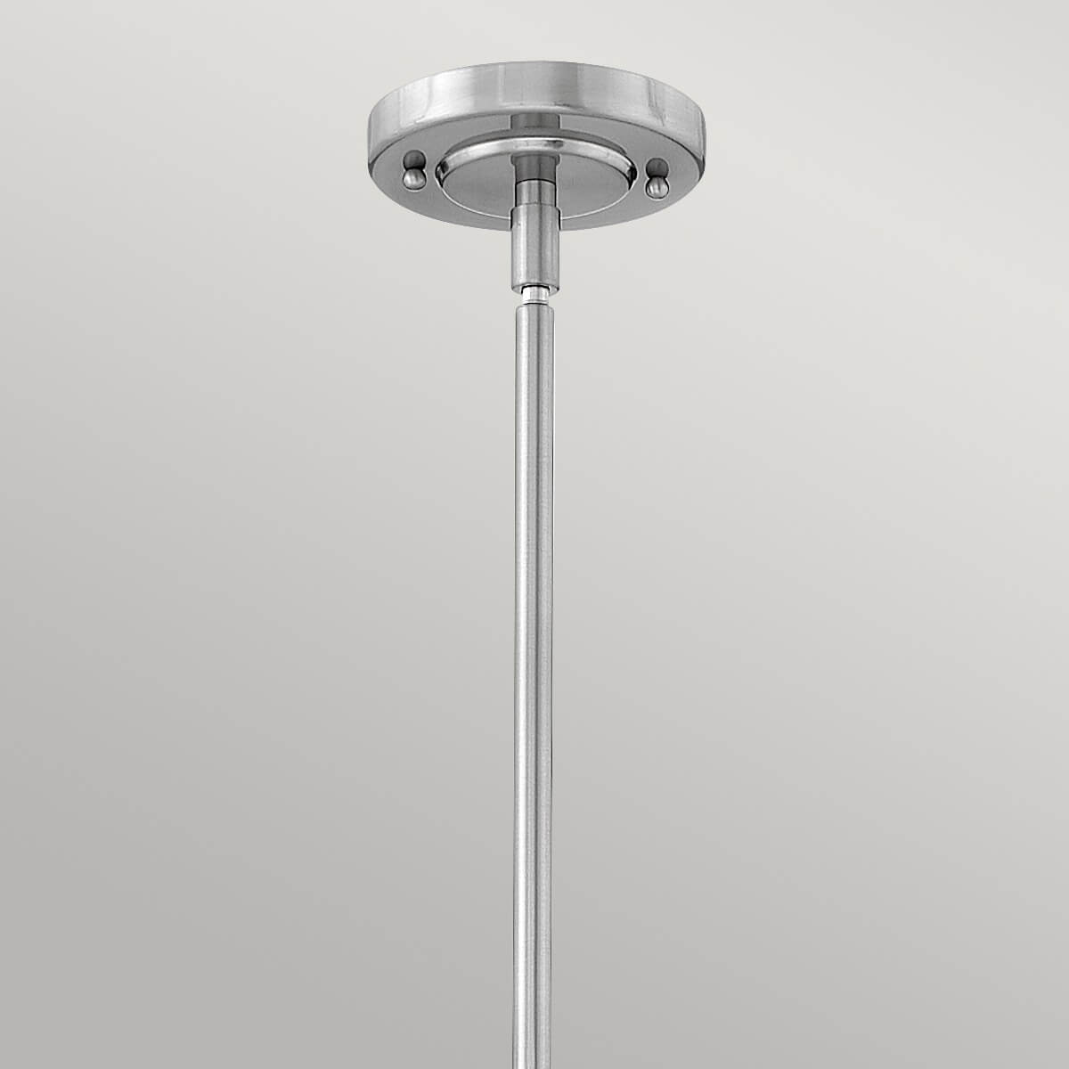Suspension Elroy nickel satiné et transparente, verre