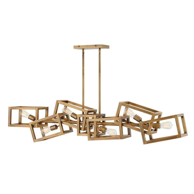 Suspension Ensemble 6 lumières bronze