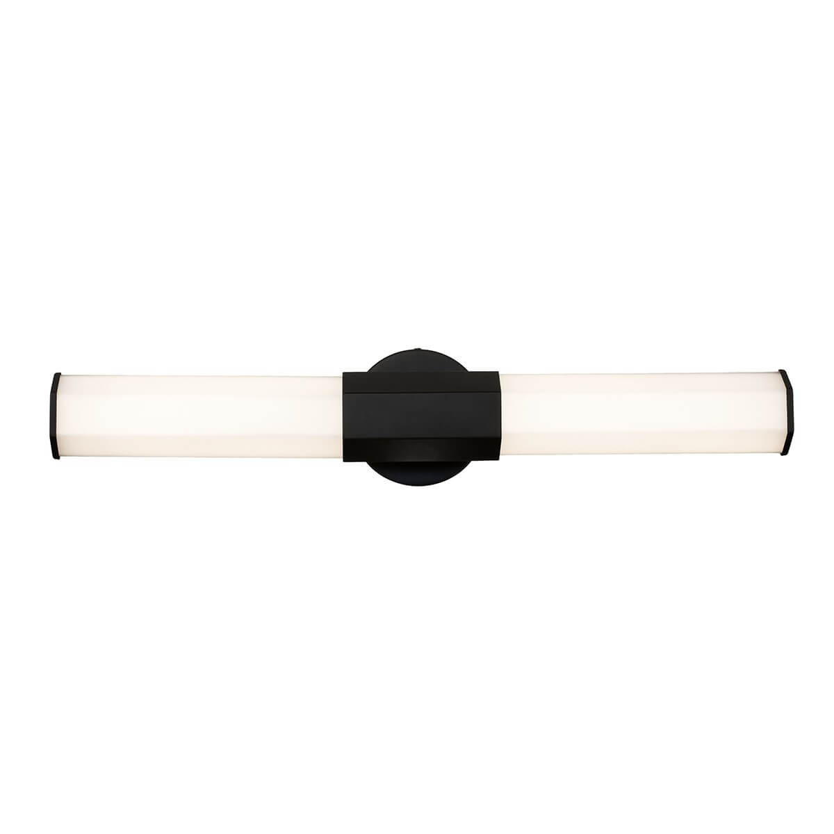 Applique murale Facet noire mat et opale, verre, H 65,9 cm