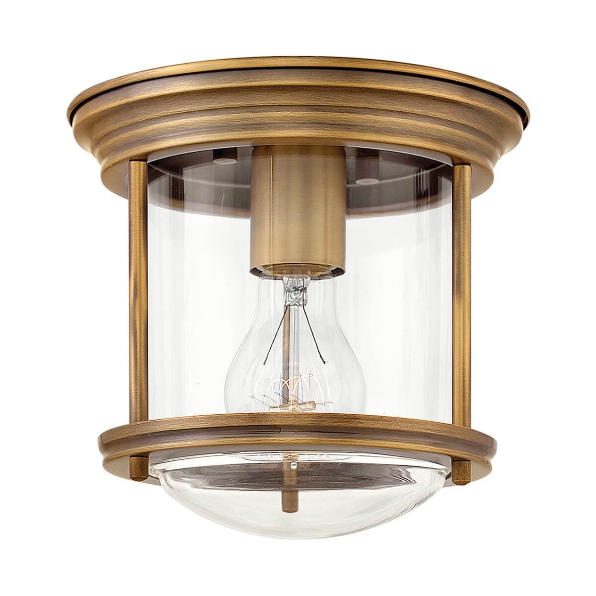 Plafonnier Hadrian bronze et transparent, verre (QN-HADRIAN-MINI-F-BR-CLEAR)