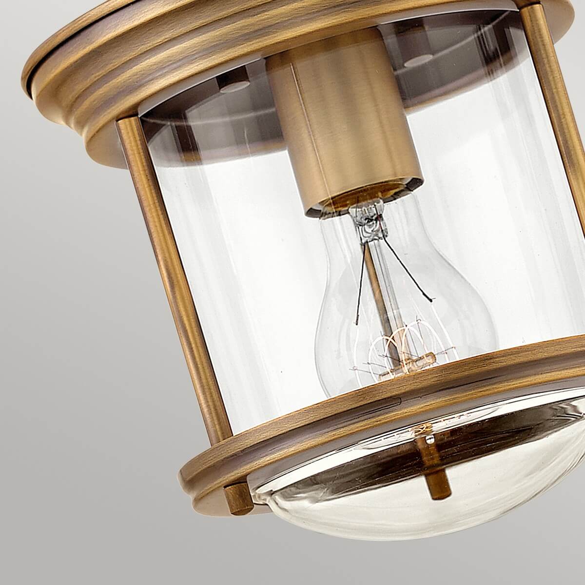 Plafonnier Hadrian bronze et transparent, verre (QN-HADRIAN-MINI-F-BR-CLEAR)
