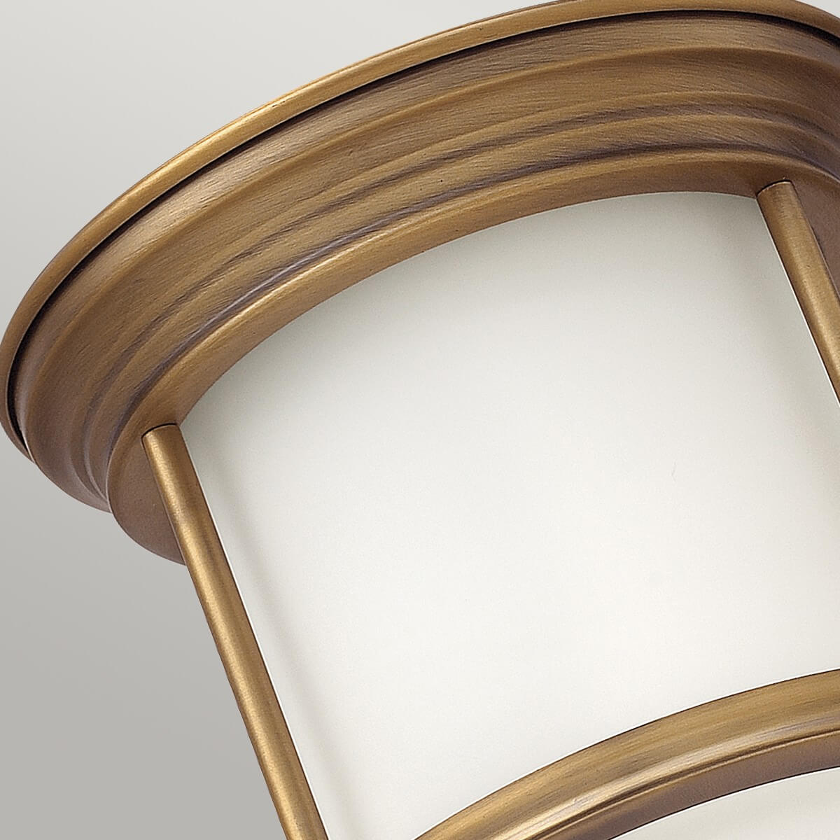 Plafonnier Hadrian bronze et blanc, verre (QN-HADRIAN-MINI-F-BR-OPAL)