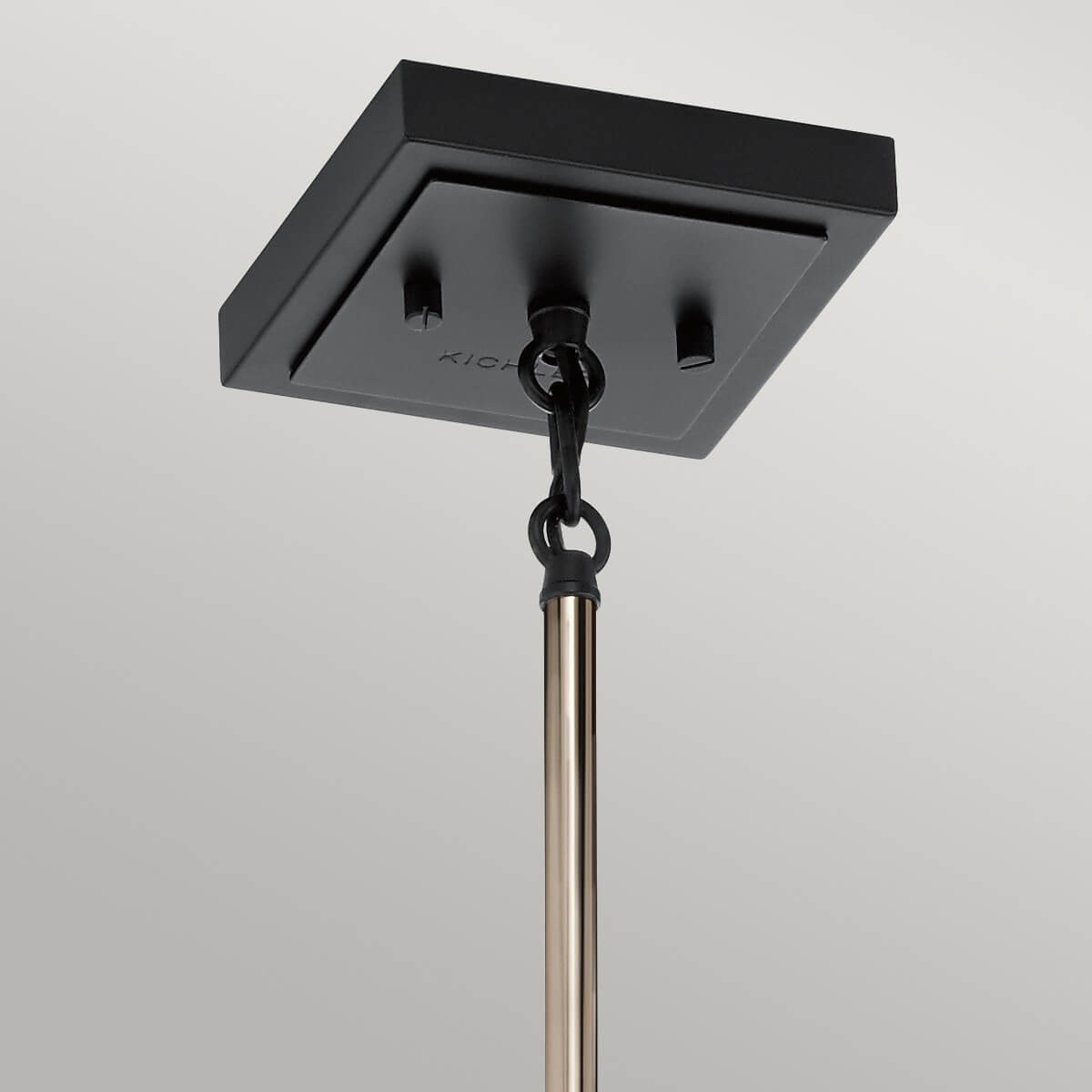Suspension Kitner nickel poli et transparente, verre