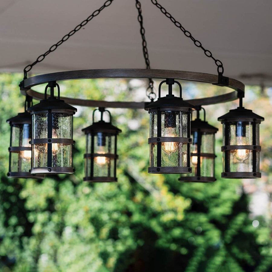 Luminaire extérieur Lakehouse 6 lumières transparent, verre