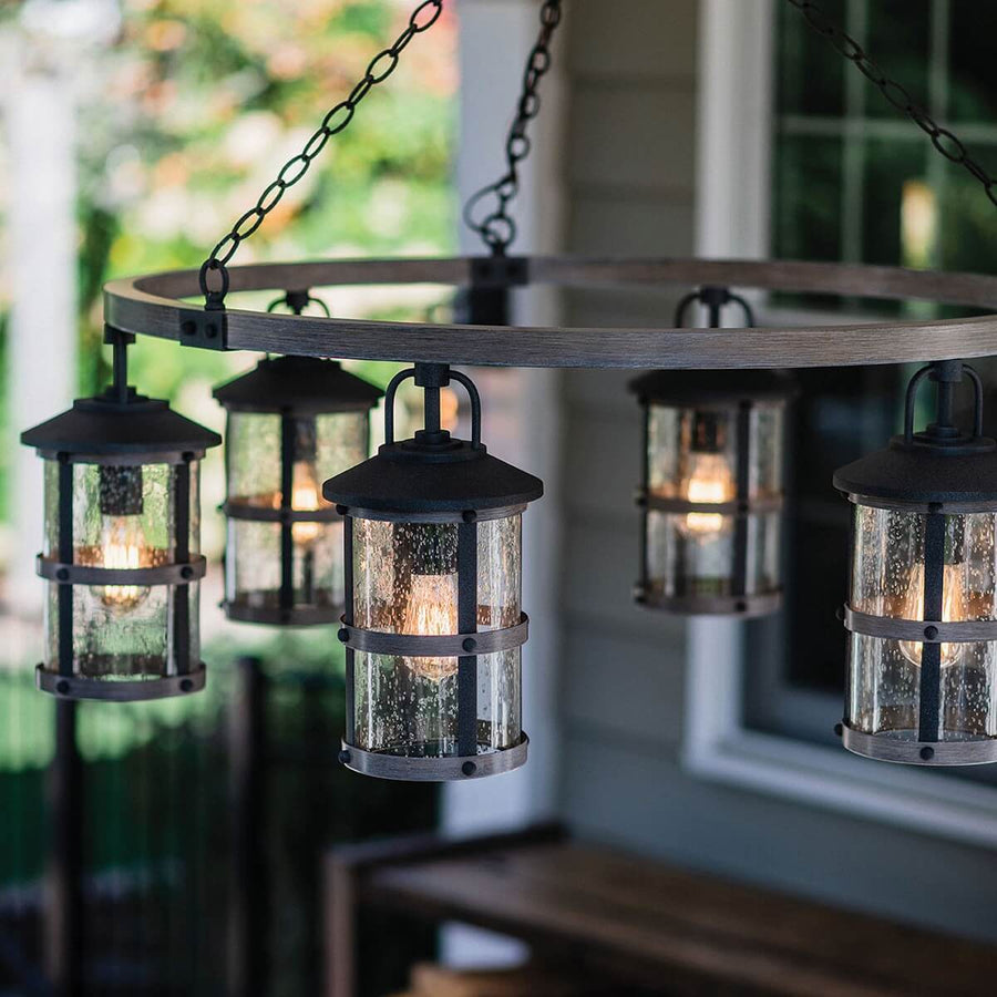 Luminaire extérieur Lakehouse 6 lumières transparent, verre