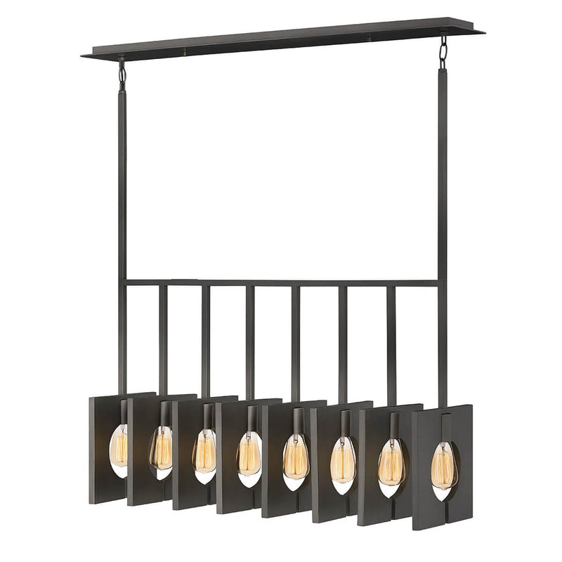 Suspension Ludlow 8 lumières anthracite