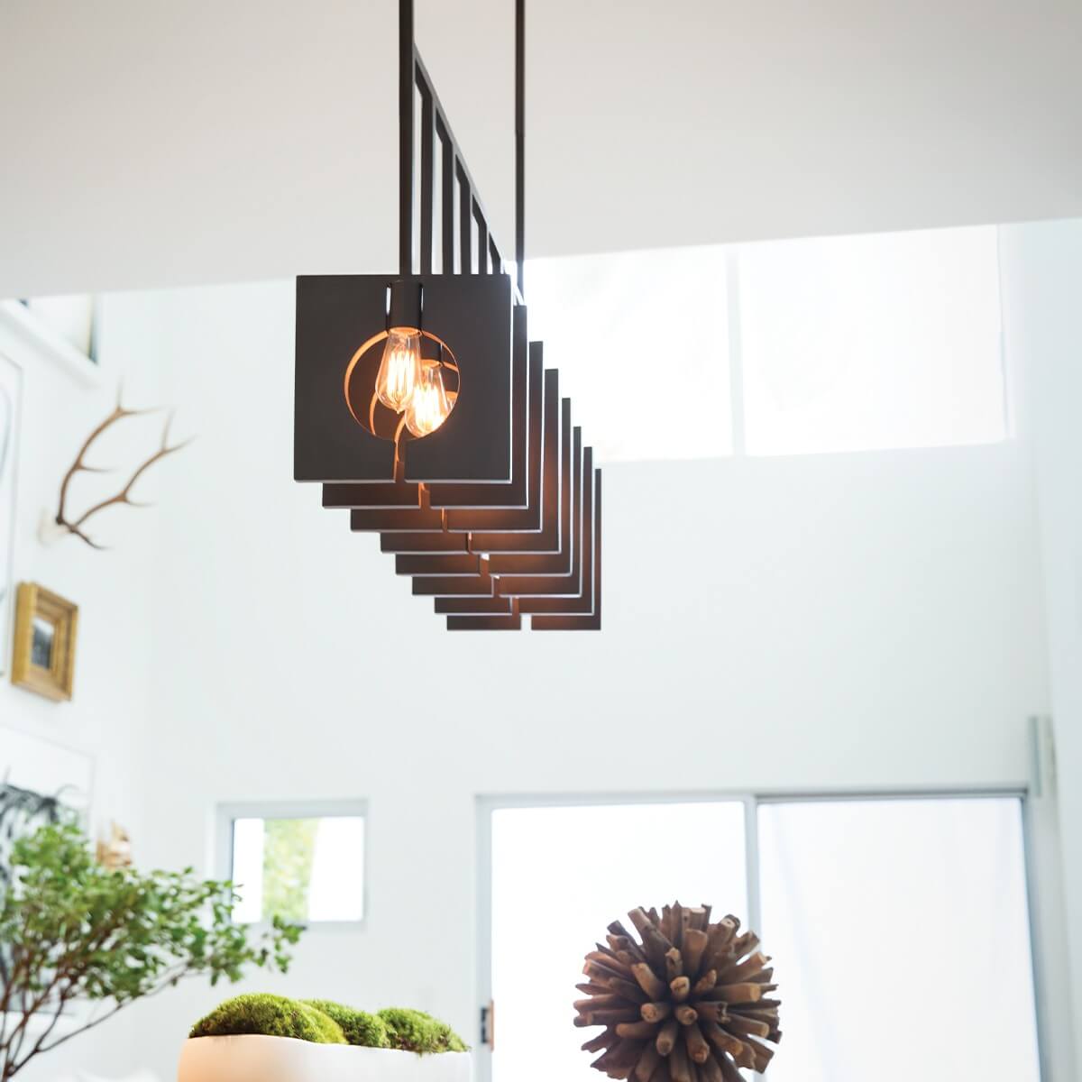 Suspension Ludlow 8 lumières anthracite