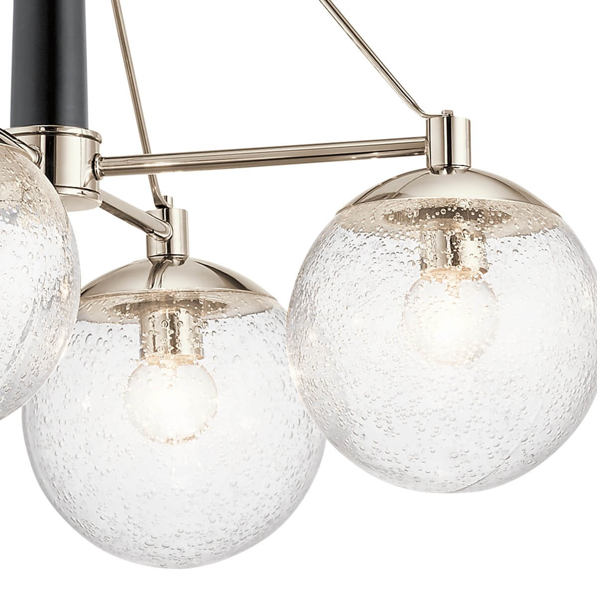 Lustre Marilyn 4 lumières nickel poli et transparent, verre