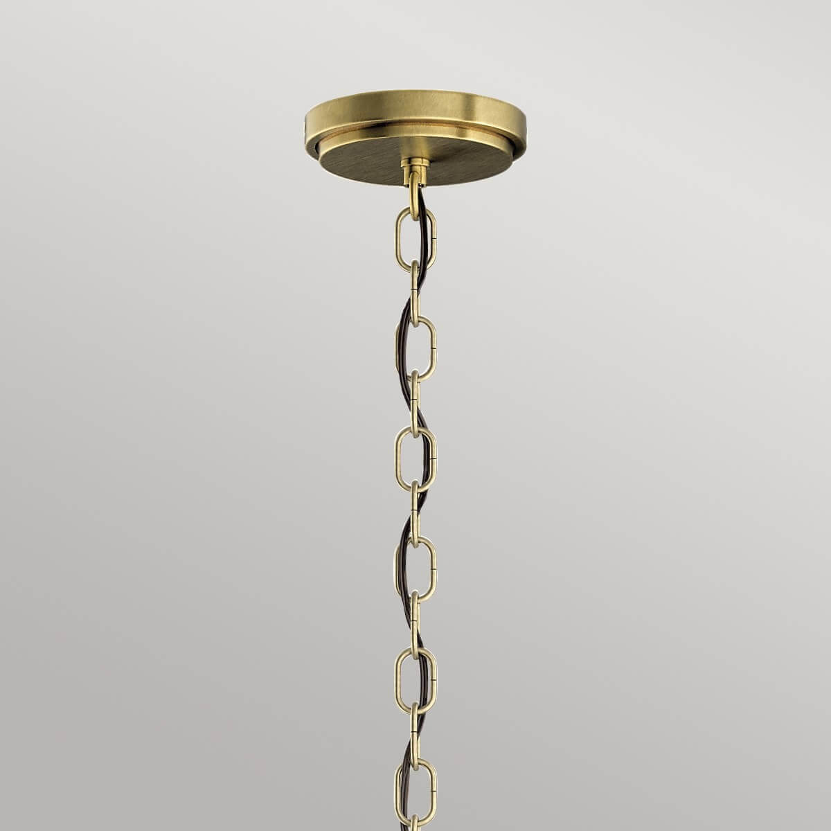 Suspension Roux 3 lumières bois et laiton, verre