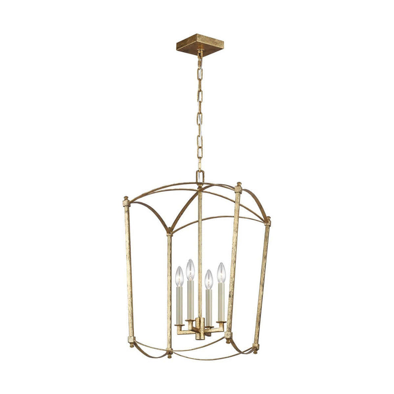 Suspension Thayer 4 lumières dorée