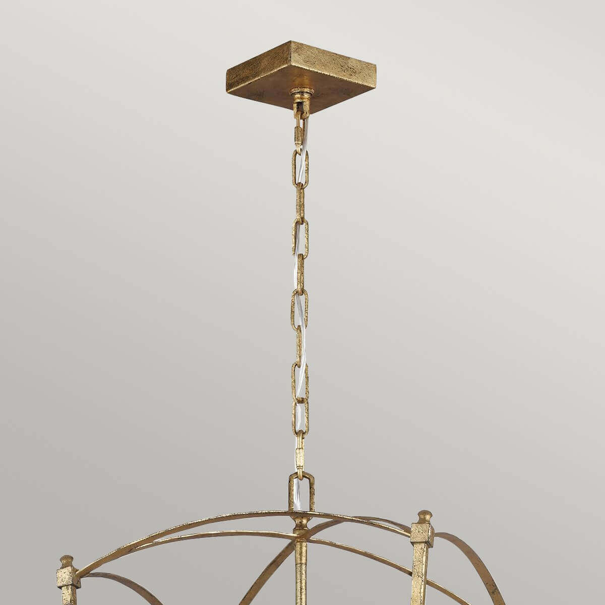 Suspension Thayer 4 lumières dorée