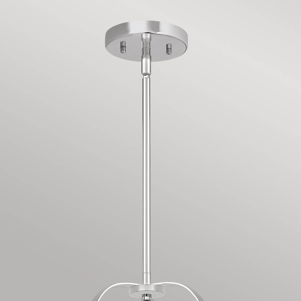 Suspension Wimberley 3 lumières chromée et transparente, verre
