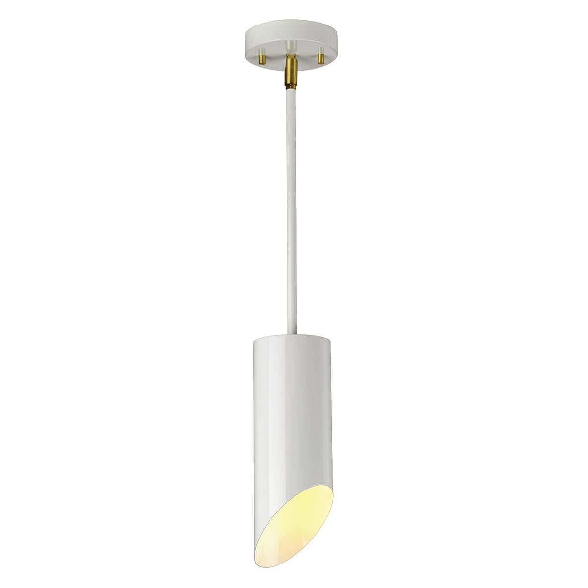 Suspension Quinto blanche et laiton vieilli
