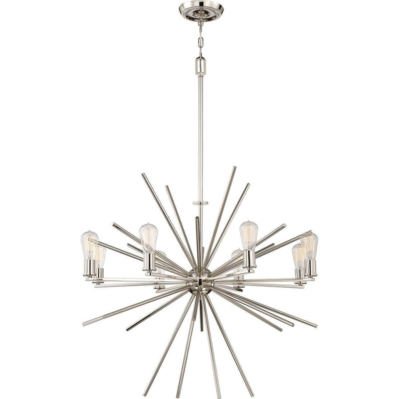 Lustre Uptown Carnegie 8 lumières argenté