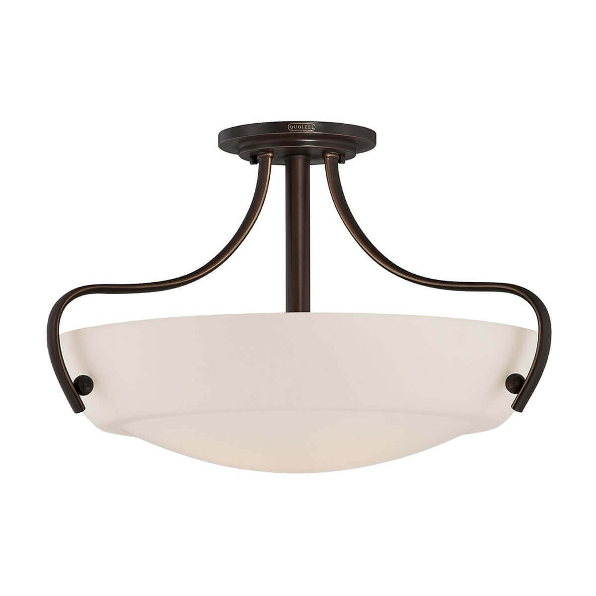 Plafonnier Chantilly 3 lumières bronze, verre