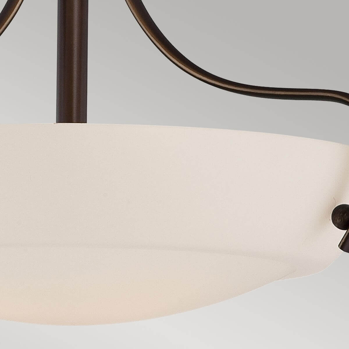 Plafonnier Chantilly 3 lumières bronze, verre