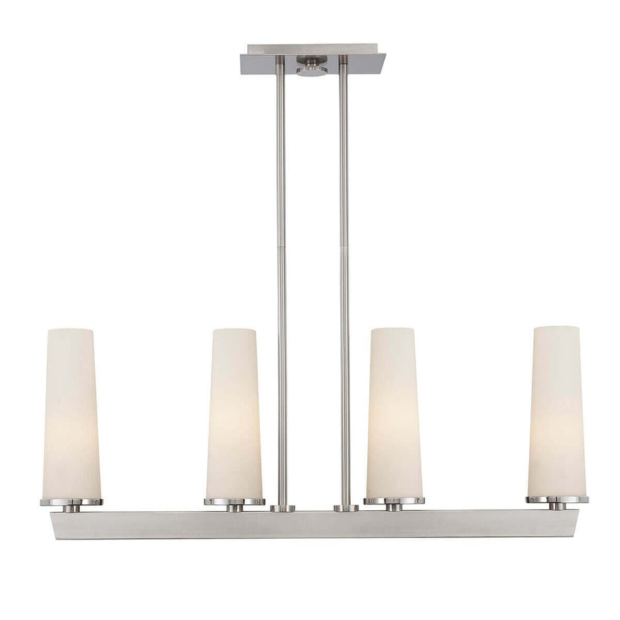 Suspension présentée de face sur fond blanc, mettant en valeur sa structure horizontale